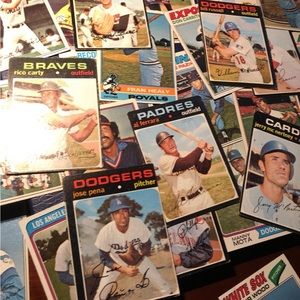 1000 baseball cards 1970s to present different years different brands . HOF , St